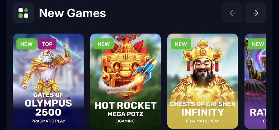 Bets.io Casino casino lobby